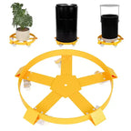 Diable pour fûts de 200 litres, Chariot à fûts robuste de 900 kg avec 5 roulettes pivotantes