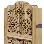 Séparateur de Pièce Pliant, 95 x 67 Pouces, Cloison Autonome à 6 Panneaux, Marron, pour Intérieur