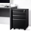 CuisinSmart 3 Drawer File Cabinet, with 4 Wheels, Locking File Cabinet for A4, Letter-Head, Legal-Size Folders, File Cabinet for Office&Study