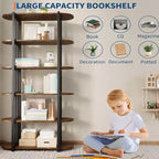 Étagère à livres, étagère à 6 niveaux, étagère de rangement industrielle sur pied