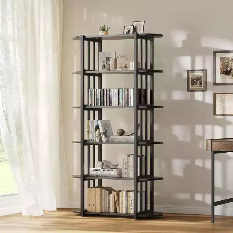 Bookshelf, 6 Tier Bookshelves,Industrial Free Standing Storage Shelving Unit