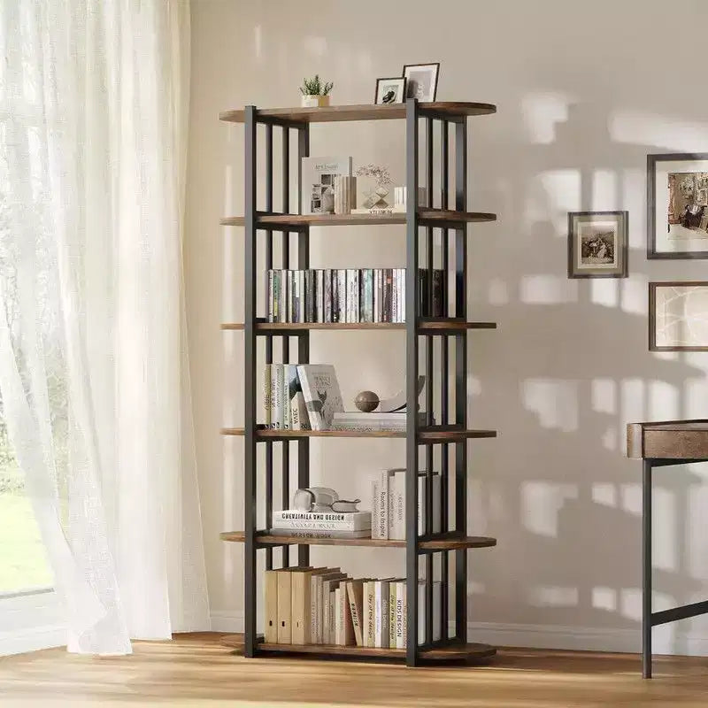 Bookshelf, 6 Tier Bookshelves,Industrial Free Standing Storage Shelving Unit