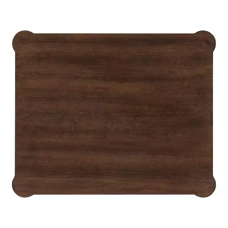 Table de chevet Eliana en bois de style ferme moderne avec tiroir et étagère ouverte