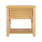 Table de chevet Eliana en bois de style ferme moderne avec tiroir et étagère ouverte