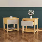 Christopher Knight Home Eliana Modern Farmhouse Wood Nightstand with Drawer and Open Shelf