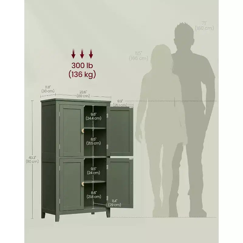 Bathroom Floor Storage Cabinet, Bathroom Storage Unit, Freestanding Cabinet