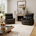 Fauteuil inclinable pivotant surdimensionné - Fauteuil inclinable manuel extra large en cuir PU pour adultes, grand fauteuil paresseux avec accoudoirs et dossier confortables en éponge 1,5X