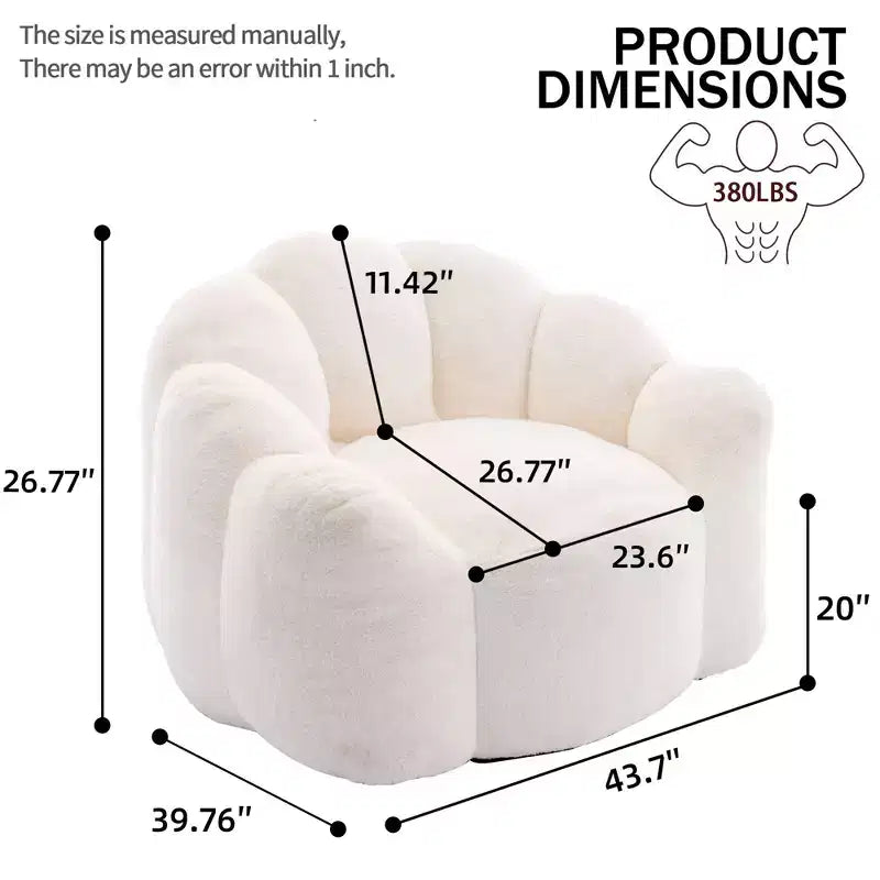 Fauteuil de salon moderne avec billes et mousse à mémoire de forme, petit fauteuil simple pour le salon, le bureau, l'appartement