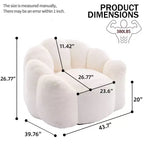 Fauteuil de salon moderne avec billes et mousse à mémoire de forme, petit fauteuil simple pour le salon, le bureau, l'appartement