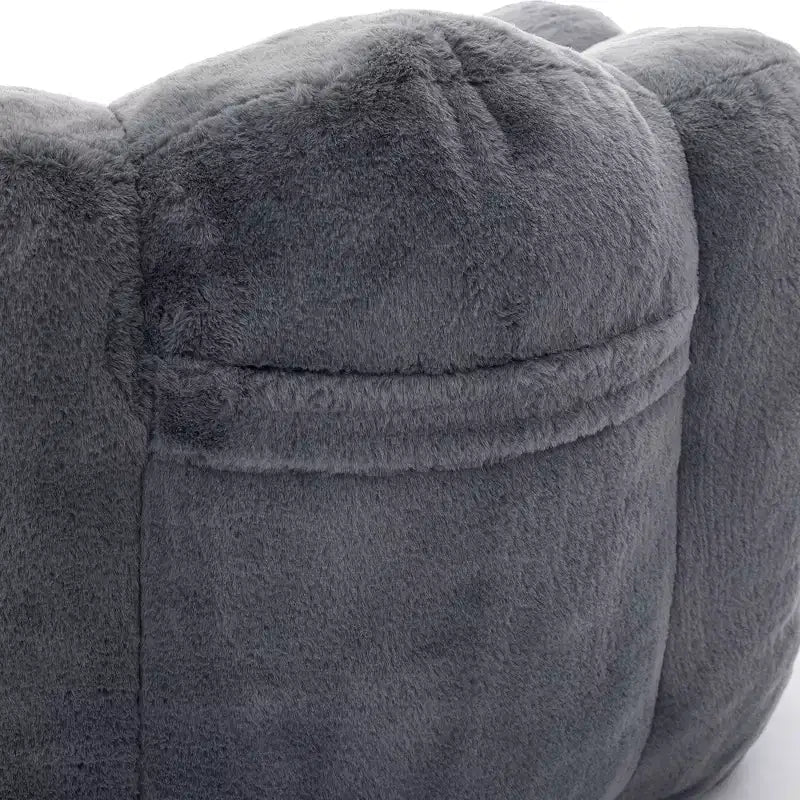 Modern Bean Bag Accent Chair Barrel Chairs with Memory Foam, Small Leisure Chair Single Sofa for Living Room, Office, Apartment