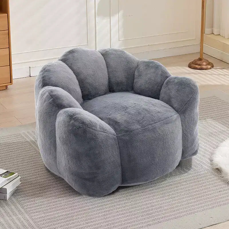 Okak Modern Bean Bag Accent Chair Barrel Chairs with Memory Foam,Small Leisure Chair Single Sofa for Living Room,Office,Apartment