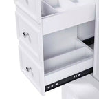 36 Bathroom Vanity without Sink 1 Cabinet 3 Drawers Solid Wood Frame MDF White