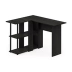 L Shaped Computer Desk Corner Study Writing Desk with Open Storage Shelves for Home Workspace