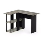 L Shaped Computer Desk Corner Study Writing Desk with Open Storage Shelves for Home Workspace