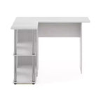 L Shaped Computer Desk Corner Study Writing Desk with Open Storage Shelves for Home Workspace