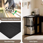 L Shaped Computer Desk Corner Study Writing Desk with Open Storage Shelves for Home Workspace
