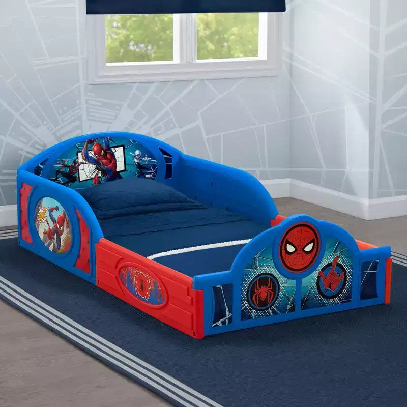 Lit pour tout-petit Spider-Man avec matelas et barrières intégrées