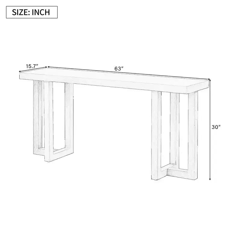 Modern Console Table with Sturdy Wood Legs, Entryway Table, Farmhouse Sofa Table for Hallway, Living Room, or Home Office