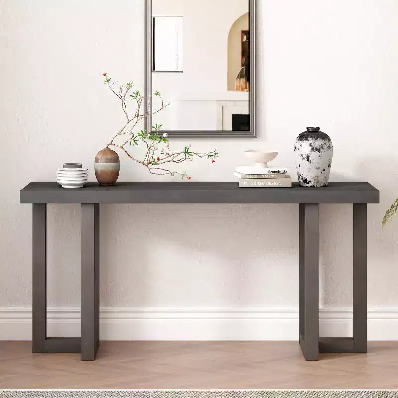 Modern Console Table with Sturdy Wood Legs, Entryway Table, Farmhouse Sofa Table for Hallway, Living Room, or Home Office