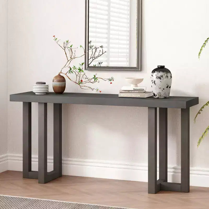 Modern Console Table with Sturdy Wood Legs, Entryway Table, Farmhouse Sofa Table for Hallway, Living Room, or Home Office