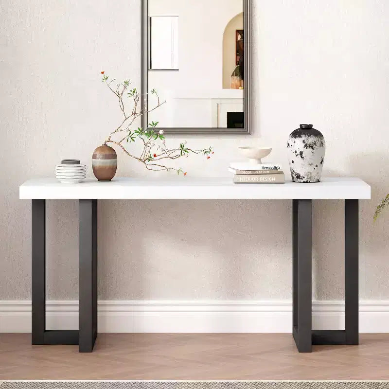 Modern Console Table with Sturdy Wood Legs, Entryway Table, Farmhouse Sofa Table for Hallway, Living Room, or Home Office