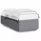 Bed Frame Light Grey Polyester, plywood, engineered wood Twin XL