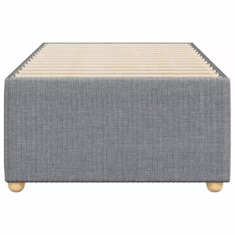 Bed Frame Light Grey Polyester, plywood, engineered wood Twin XL