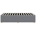 Bed Frame Light Grey Polyester, plywood, engineered wood Twin XL