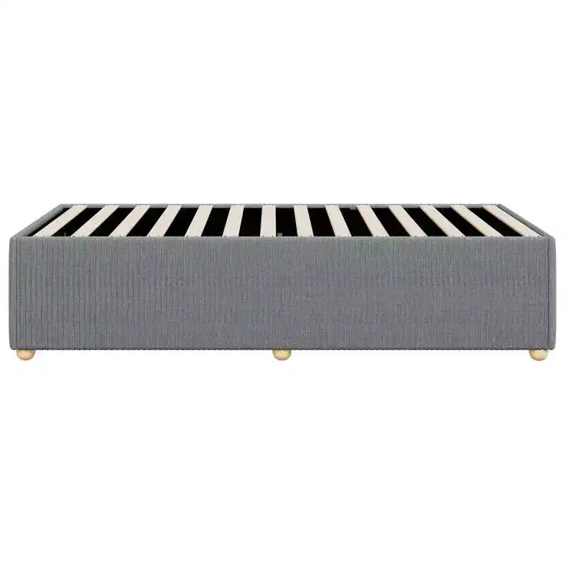 Bed Frame Light Grey Polyester, plywood, engineered wood Twin XL