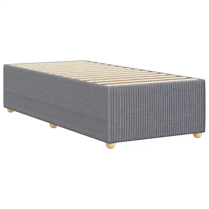 Bed Frame Light Grey Polyester, plywood, engineered wood Twin XL