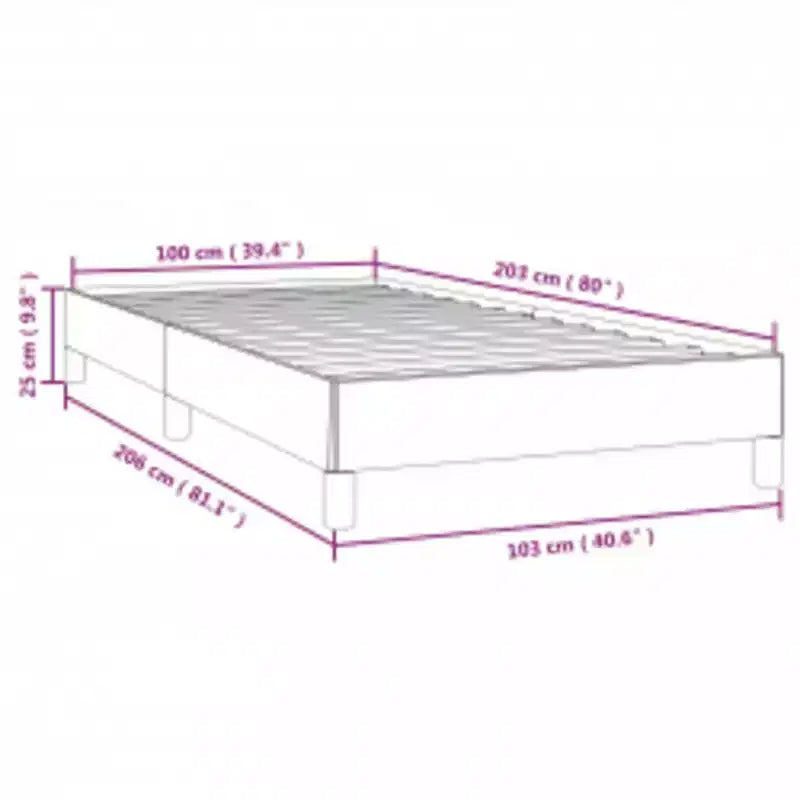 Cadre de lit Velours gris foncé, Contreplaqué, Bois d'ingénierie Twin XL