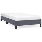 Cadre de lit Velours gris foncé, Contreplaqué, Bois d'ingénierie Twin XL