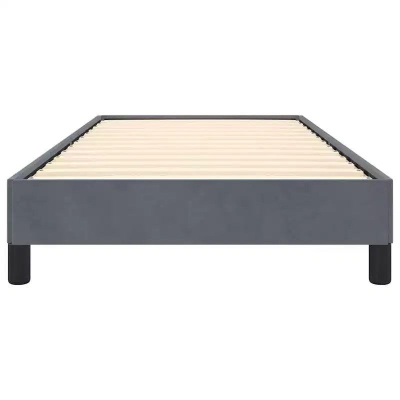 Cadre de lit Velours gris foncé, Contreplaqué, Bois d'ingénierie Twin XL
