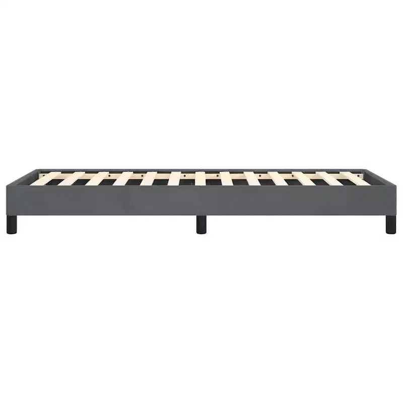 Cadre de lit Velours gris foncé, Contreplaqué, Bois d'ingénierie Twin XL