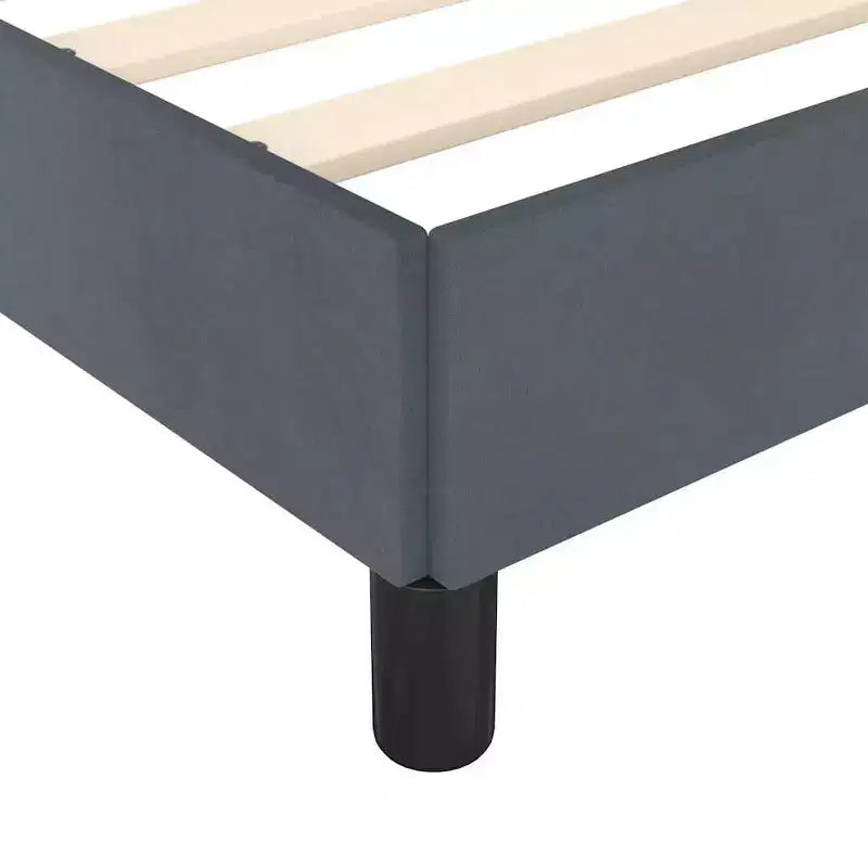 Cadre de lit Velours gris foncé, Contreplaqué, Bois d'ingénierie Twin XL