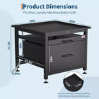 29 Inch Washer Dryer Pedestal, Pull Out Shelf and Drawer Anti Vibration Base 850 LBS Capacity