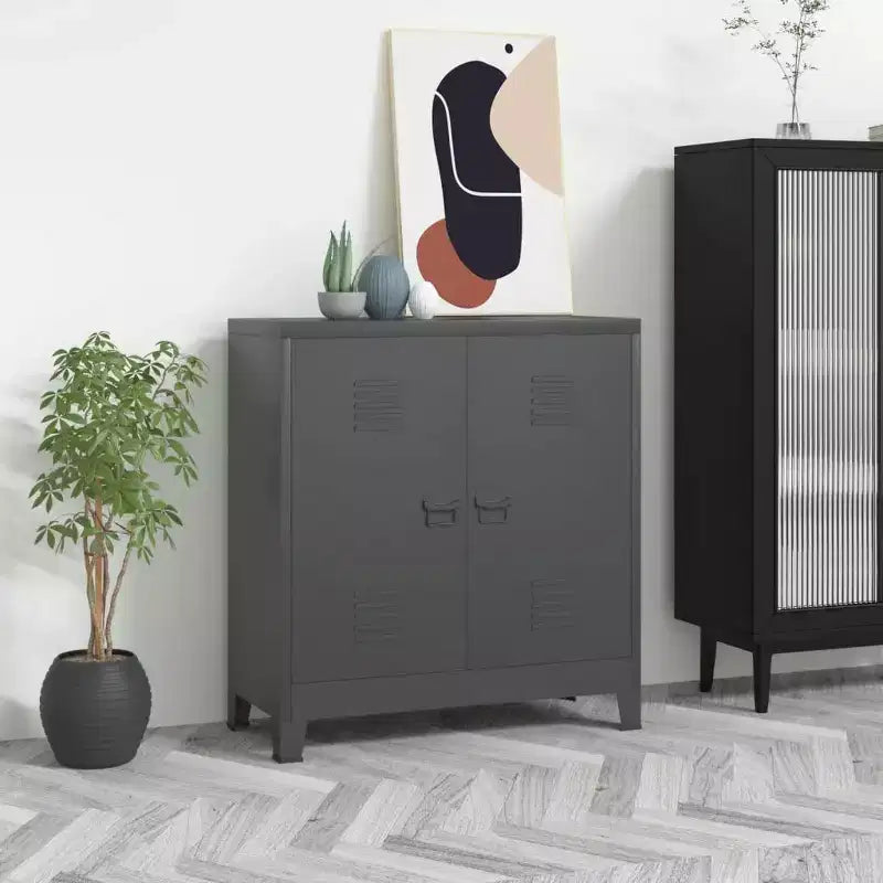 Meuble de rangement latéral en acier pour la maison ou le bureau