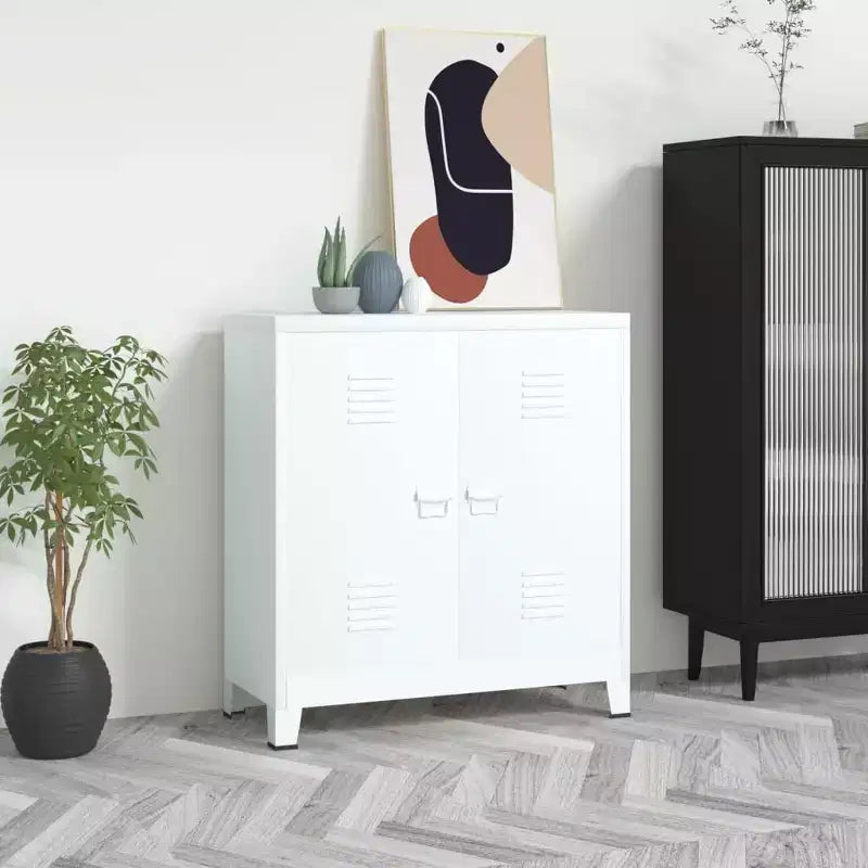 Meuble de rangement latéral en acier pour la maison ou le bureau