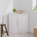 Meuble de Rangement d'Angle Moderne à Deux Portes en Bois Massif, Rangement Efficace pour Coin de Salon Blanc
