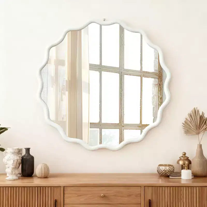 Miroir décoratif rond ondulé Nivelle