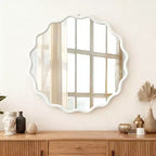 Miroir décoratif rond ondulé Nivelle