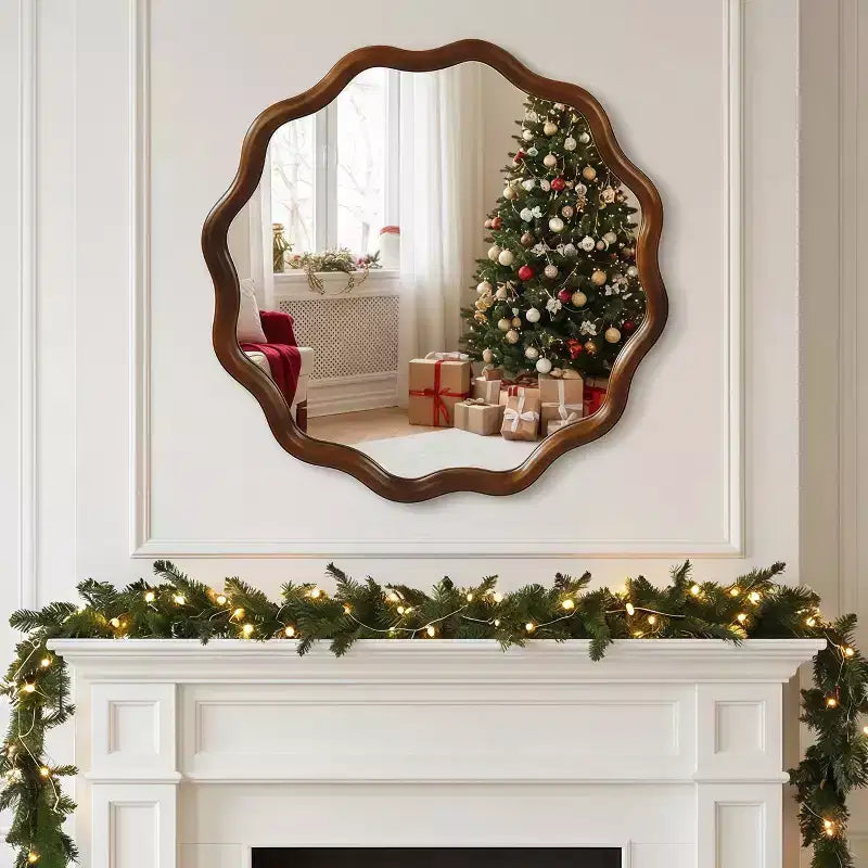 Nivelle Wavy Round Decorative Mirror