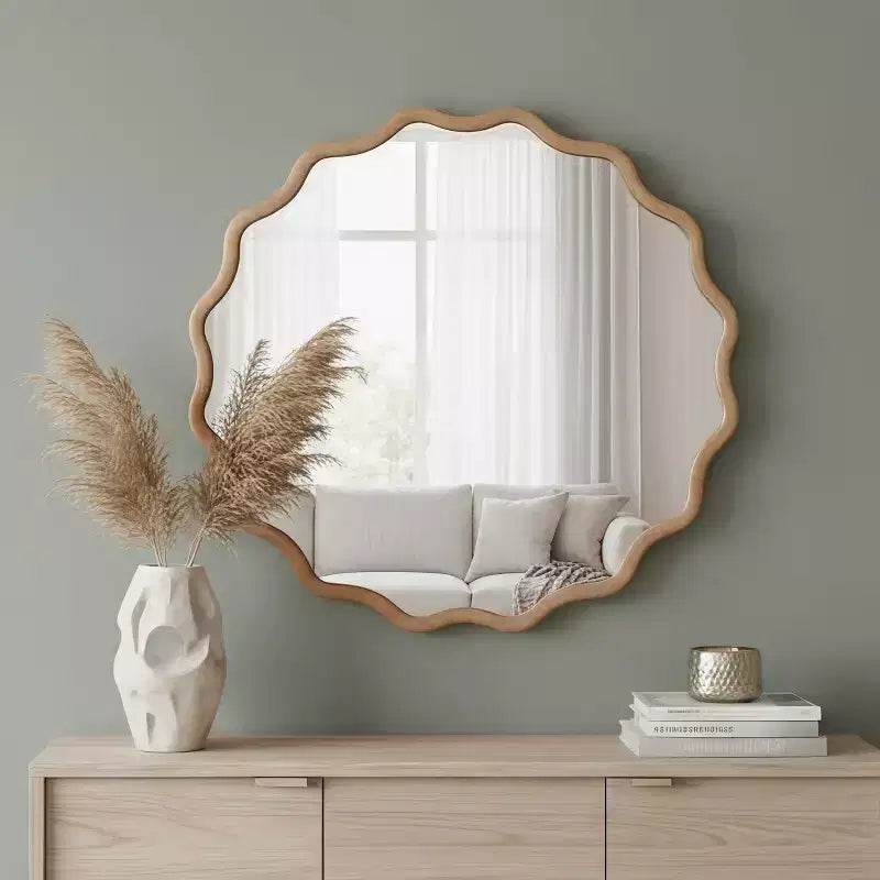 Nivelle Wavy Round Decorative Mirror