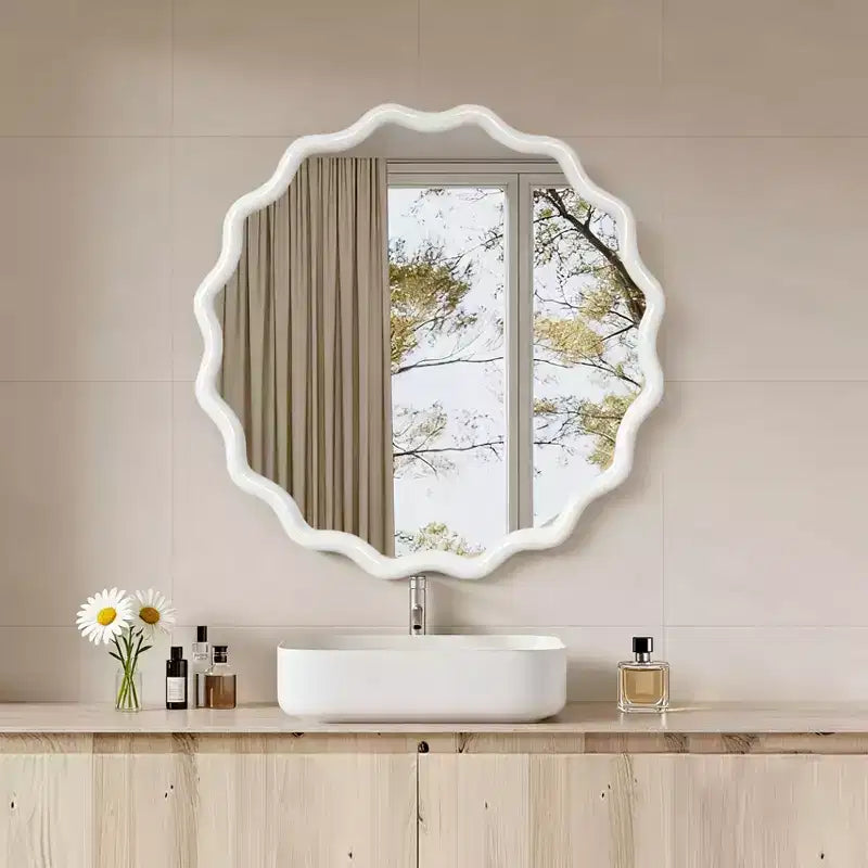 Nivelle Wavy Round Decorative Mirror