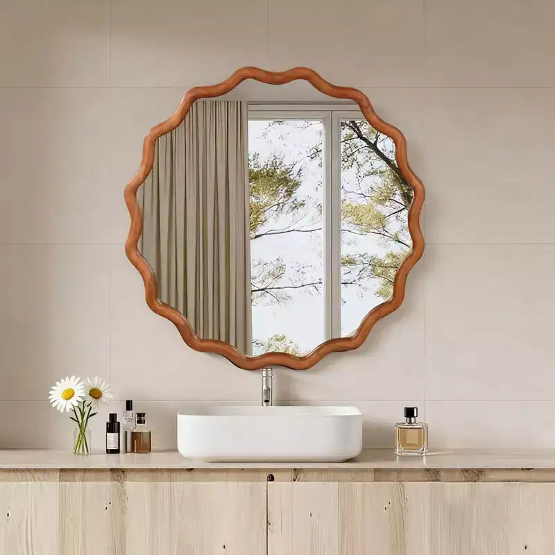 Nivelle Wavy Round Decorative Mirror