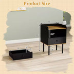 Table d'appoint de canapé à 3 niveaux avec étagère de rangement ouverte, pieds en métal pour salon, chambre à coucher