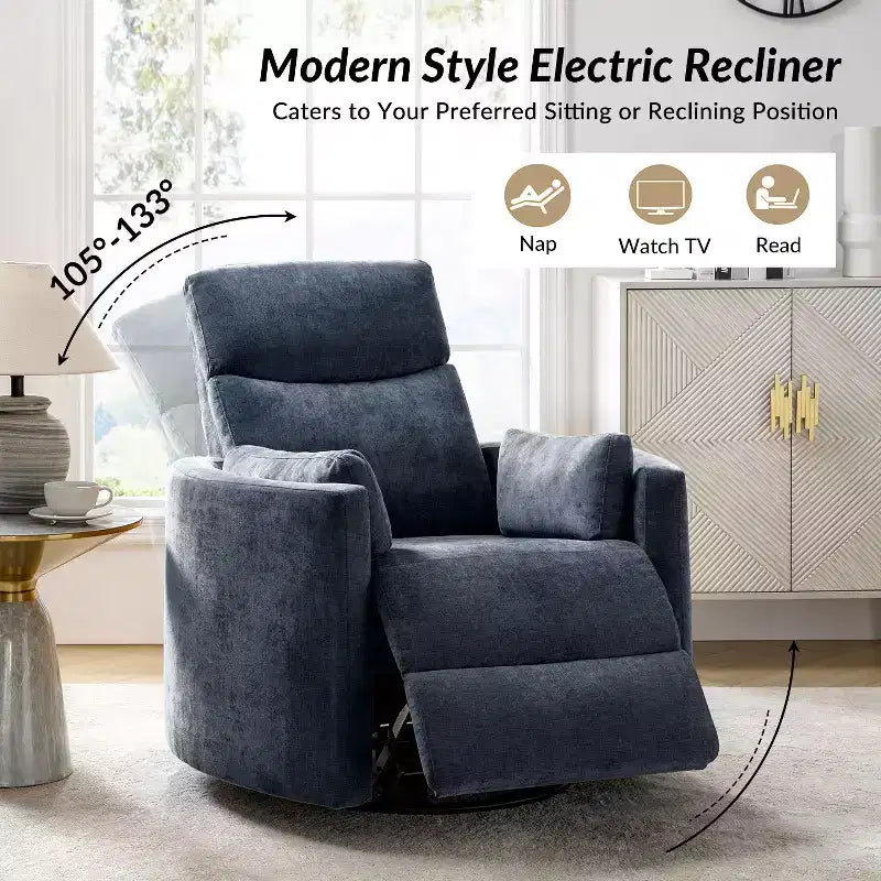 Fauteuil inclinable électrique pivotant et basculant