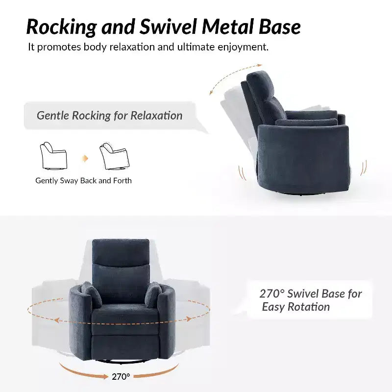 Fauteuil inclinable électrique pivotant et basculant