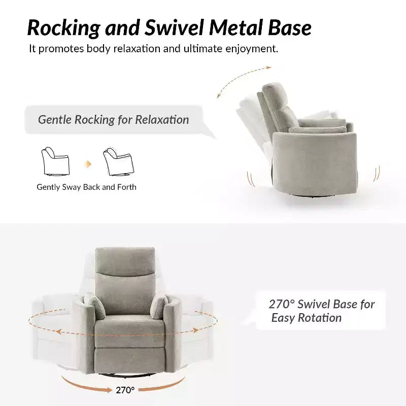 Fauteuil inclinable électrique pivotant et basculant