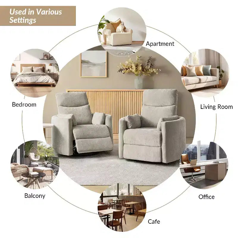 Fauteuil inclinable électrique pivotant et basculant
